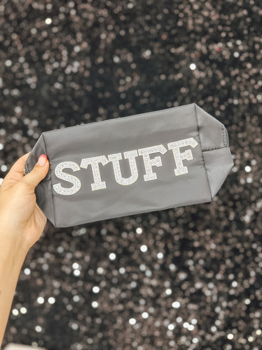 Bling patch STUFF makeup bag (black)
